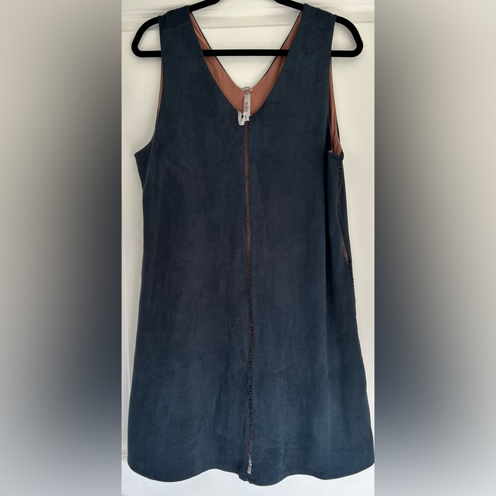 NWT miilla Women’s L Shift Dress, Slate Blue